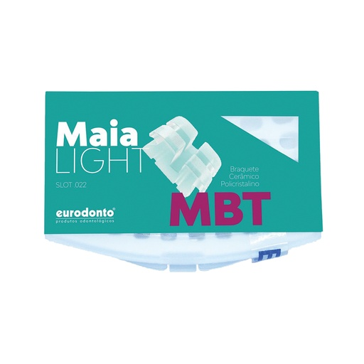 Bracket cerámico Maia Light, MBT 0.22 c/hooks, caso  x 20u. EURODONTO