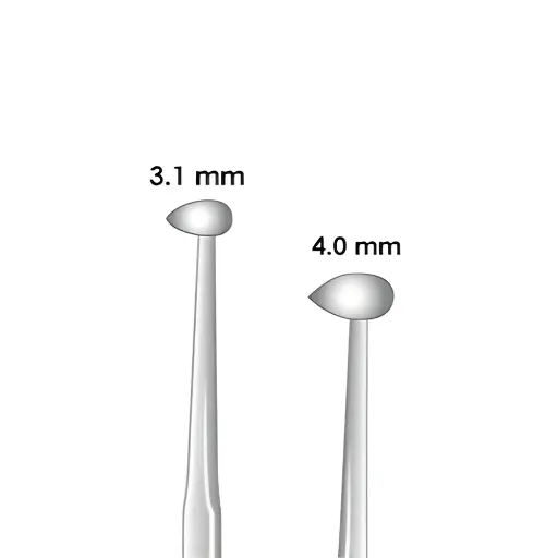Bruñidor de bola doble, 3,1/4 mm. ROCKMED (MDR.CO.065)