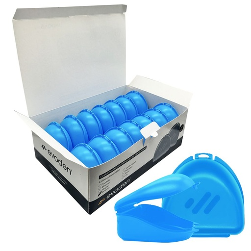Caja para placas/ortodoncia/dentadura, caja x 14u de colores surtidos. EVODEN