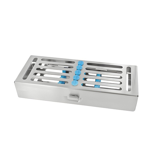 Cassette de esterilización de acero inoxidable chica 18 x 7,2 x 3,3 cm. ROCKMED (MDZ.CST01X)