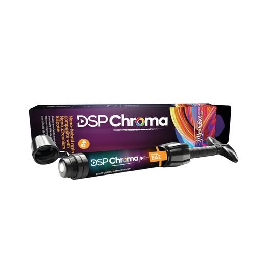 Composite Chroma Estético, Resina nanohíbrida con silicato de zirconio, jeringa x 4g. DSP