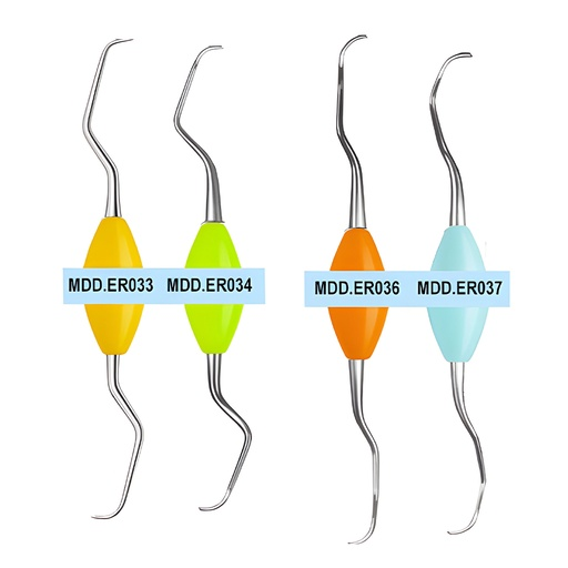Cureta Gracey de mango ergonómico de silicona. ROCKMED