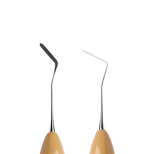 Espátula para composite delgada y flexible con mango ergonómico de silicona. ROCKMED (MDR.SFT.11X)