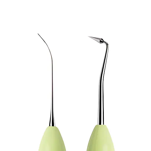 Espátula para fisuras de punta fina con mango ergonómico de silicona. ROCKMED (MDR.SFT.15X)