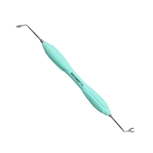 Espátula para medir espesor y altura de cúspides en restauraciones, con mango ergonómico de silicona. ROCKMED (MDR.SFT.21X)