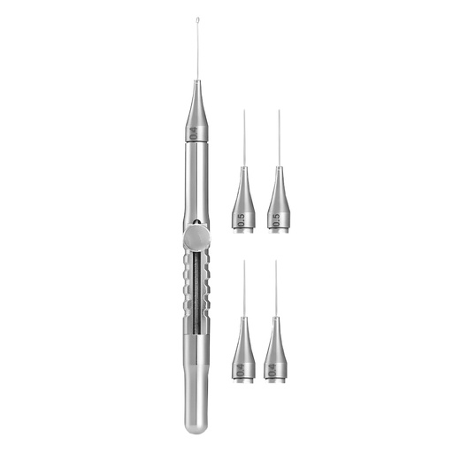 Extractor de Fragmentos de Instrumentos Endodónticos con Resorte y 4 Puntas. ROCKMED (BTR-PEN)