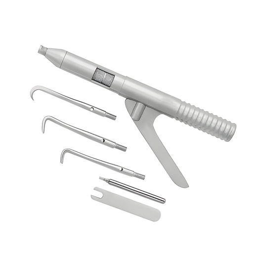 Extractor de coronas semiautomático con 3 puntas y herramientas de montaje. ROCKMED (MDRCR.275)
