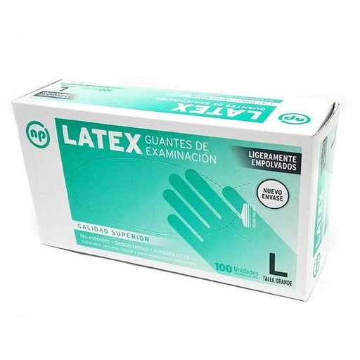 Guantes LATEX, caja x 100u. NP/AS/ Ultrasafe