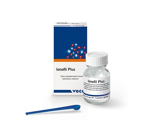 Ionómero IONOFIL PLUS Autocurado, Tipo 2 restauración, Avío: polvo 15g + líquido 10ml. VOCO
