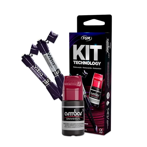 Kit TECHNOLOGY Composite Vitra x 2 Jeringas + Adhesivo Ambar Universal APS. FGM