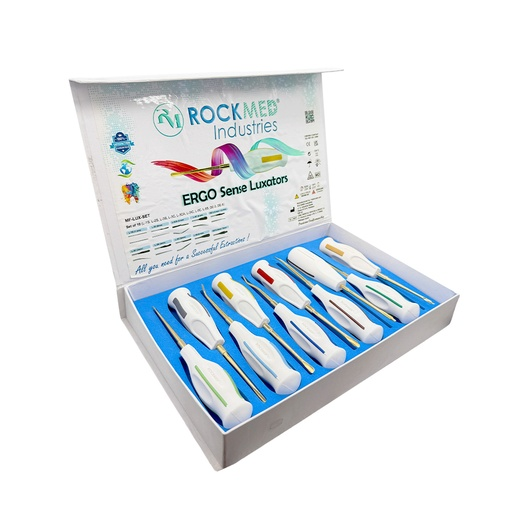 Kit de Elevadores Recubiertos de Titanio Gold, x 10 unidades. ROCKMED (MF-LUX-SET-G)