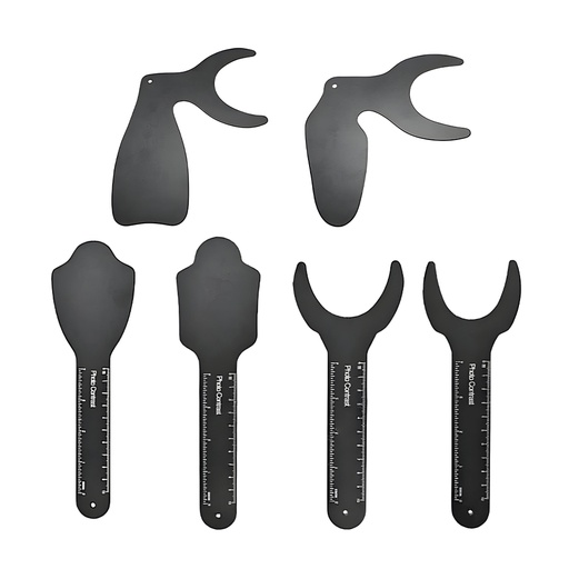 Kit de Retractores y Contrastadores para Fotografía Dental, Negro, x 6 Piezas. ROCKMED (MDD.CR.01)
