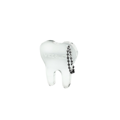 Llavero muela Simple, Acrilico Cristal 3mm. VEESLIDE