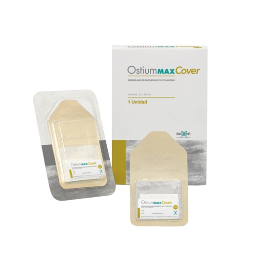 Membrana reabsorbible de colágeno, Ostium Max Cover, 1.5 x 2cm. BIOXEN