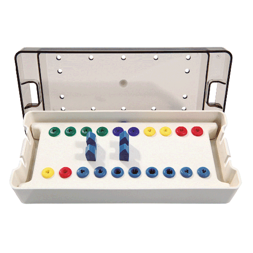 Organizador de instrumental de 21 posiciones. ML