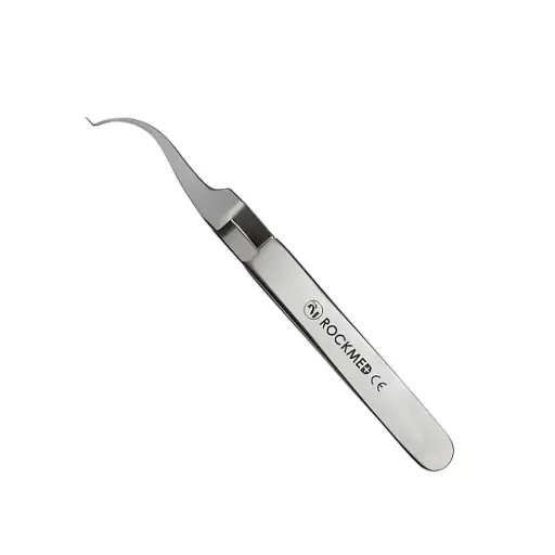 Pinza Porta Tubos y Brackets Linguales X-Action Curva, 13,5 cm. ROCKMED (MOI.400.11)