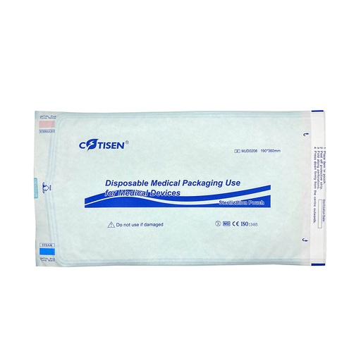 Pouch para esterilización 19cm x 36cm, cierre autoadhesivo. COTISEN