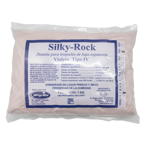 Yeso silky rock tipo 4, violeta x 1Kg. WHIP MIX